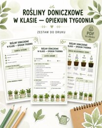 Rośliny doniczkowe w klasie - opiekun tygodnia