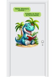 Plakat/ Dekoracja na drzwi GDYBY DINOZAURY CZYTAŁY... (pdf)