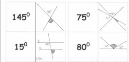 Domino matematyczne - rodzaje kątów.