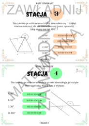 Stacje zadaniowe – kąty i trójkąty