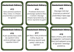 Tajemniczy ogród - karty z pytaniami