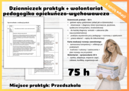 Dzienniczek praktyk + wolontariat pedagogika opiekuńczo-wychowawcza