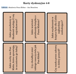 Karty dyskusyjne do lektur klas 4-6