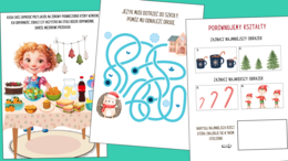 ZIMOWA PRZYGODA - KARTY PRACY DLA DZIECI W WIEKU PRZEDSZKOLNYM/ 30 STRON