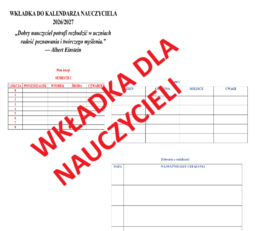 Wkładka do kalendarza nauczyciela 2026/2027