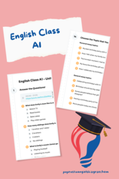English Class A1 – Unit 3 – karta pracy