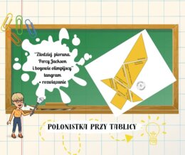 "Złodziej pioruna. Percy Jackson i bogowie olimpijscy" tangram + rozwiązanie