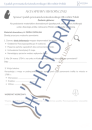 Akta sprawy historycznej:  powstanie kościuszkowskie  i III rozbiór Polski