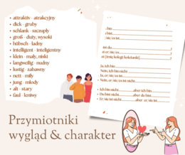 Przymiotniki "wygląd & charakter" w j. niemieckim wraz z ćwiczeniem