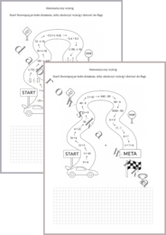 Matematyczny wyścig - zestaw kart pracy