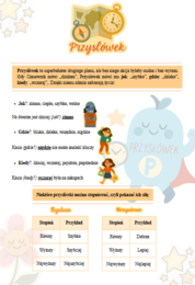 Części mowy z Kasią- drużyna superbohaterów (notatka wizualna)