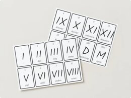 Cyfry rzymskie fiszki