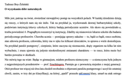 Czytanie ze zrozumieniem - Tadeusz Boy-Żeleński - O wyzyskaniu dóbr naturalnych