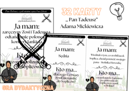 Karty Ja mam, Kto ma? Pan Tadeusz, 32 karty, egzamin ósmoklasisty