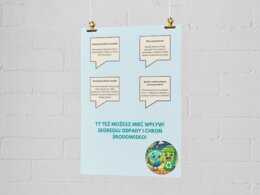 Plakat o segregacji śmieci i recyklingu