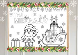 Witaj Mikołaju ! Plakat XXL- idealny jako gazetka| plakat,| dekoracja klasy| W zestawie też całą grafika w formacie A4- idealna jako laurka dla mikołaja!