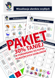 Ułamki zwykłe - Zestaw materiałów / Pakiet 4x A4 - Szkoła Podstawowa - Klasa 4 / 5 - Klasa Czwarta / Piąta - Ułamek zwykły jako część całości - Karta pracy o ułamkach zwykłych - Powtórzenie ułamków - Kolorowanka Wycinanka z ułamkami zwykłymi - Wizualizac