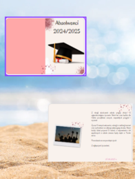 Kartka dla absolwentów - zakończenie/koniec roku szkolnego