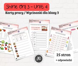 Materiały do Shine On! 3 Unit 4 – Fabulous Food – karty pracy – wklejki/wycinanki