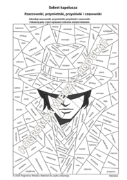 Sekret kapelusza - czesci mowy (karta pracy)