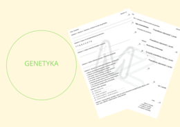 Genetyka - sprawdzian/karta pracy
