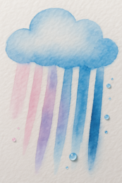 Deszczowe akwarele – technika rozmyć