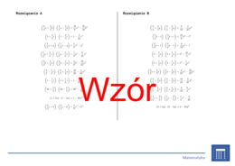 Wzór algebraiczny (A+B)(A-B), upraszczanie (ułamki) | matematyka, algebra | 26 kolumn