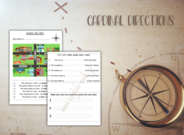 Cardinal Directions - strony świata: karta pracy CLIL