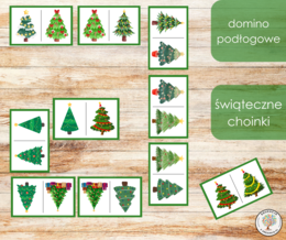 Domino podłogowe -świąteczne choinki
