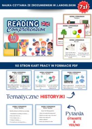 READING COMPREHENSION – nauka czytania ze zrozumieniem po angielsku 🇬🇧 115 stron