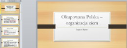 Okupowana Polska - organizacja ziem: prezentacja