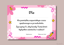 Wklejki do książek na zakończenie przedszkola