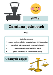 Zamiana jednostek wagi - sprawdzony sposób. Klasa 4 i nie tylko :)