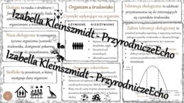 Sketchnotka - notatka „Organizm a środowisko” wykonana w power point do edycji. Biologia 8; „EKOLOGIA”