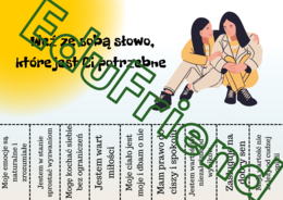 Weź ze sobą słowo, które jest Ci potrzebne- SELFCARE- 21 kart A4- odrywanki- całolroczne