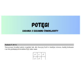 Potęgi - egzamin ósmoklasisty zadania CKE