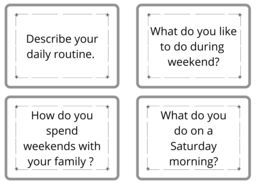 Present Simple&Present Continuous Speaking Cards