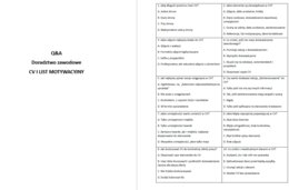 Q&A Pytania abcd do tematu CV i List motywacyjny