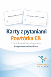 Karty z pytaniami. Powtórka E8