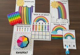 Tęcza - kreatywne zadania dla przedszkolaków do samodzielnego druku