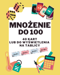 Mnożenie do 100 – 40 kart dydaktycznych