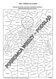 Tata - bohater na co dzień - karta pracy + klucz odpowiedzi