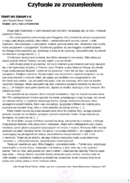 Zadania egzaminacyjne z j.polskiego - Czytanie ze zrozumieniem