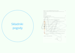 Składniki pogody - karta pracy dla klasy 4