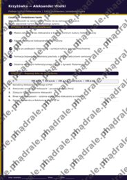 KRZYŻÓWKA "ALEKSANDER WIELKI" KARTA PRACY + KLUCZ ODPOWIEDZI