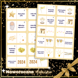 Noworoczne domino. Przysłowia. Nowy Rok. Sylwester