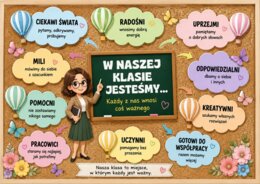 W NASZEJ KLASIE JESTEŚMY - zestaw materiałów na gazetkę szkolną