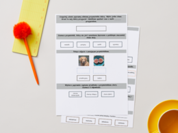 PRZYMIOTNIK I RZECZOWNIK [Karta pracy, sprawdzian]