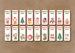 Świąteczne zakładki z miejscem na cukierka