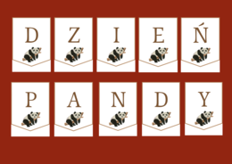 DZIEŃ PANDY – girlanda – napis – gazetka – wersja 4